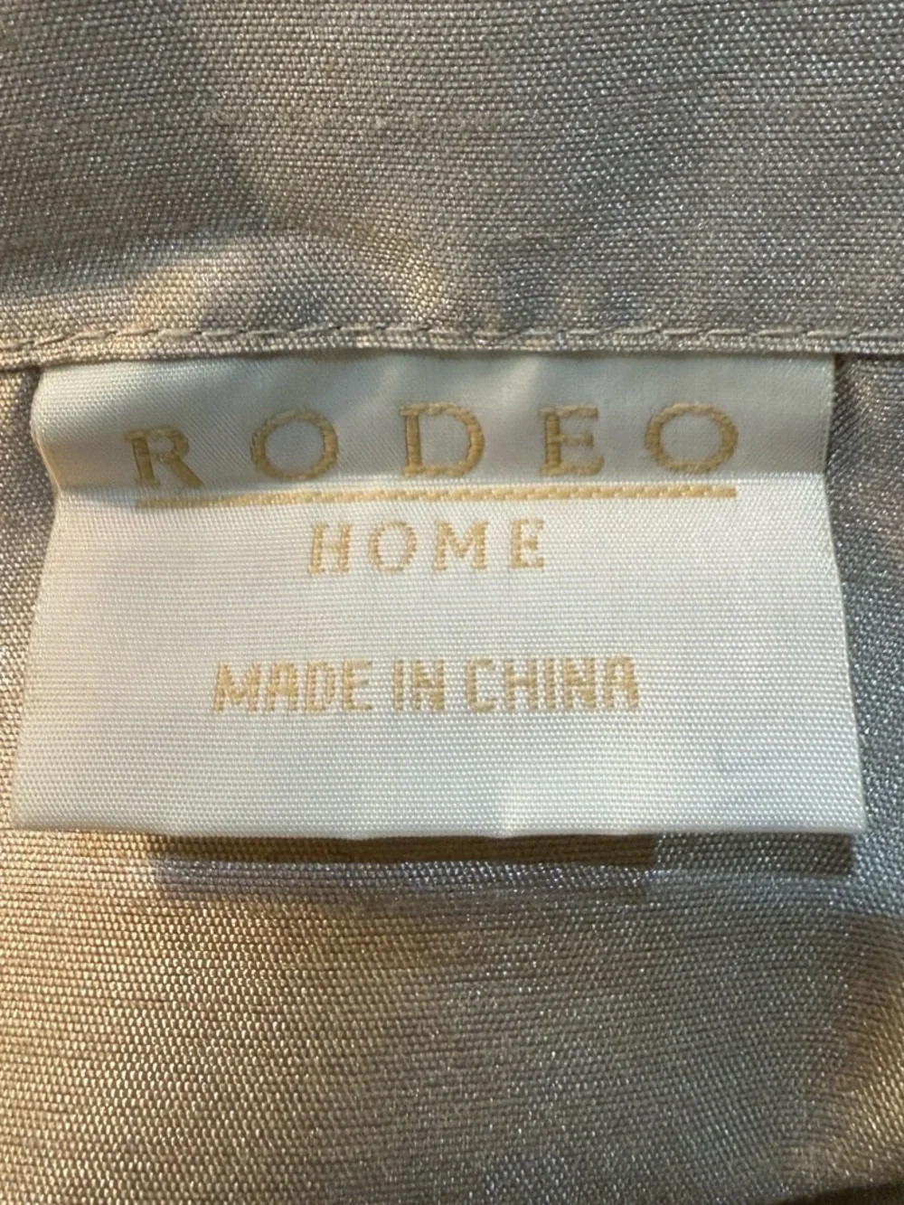 RODEO HOME Gold Faux Silk Taffeta Curtain Panel 54”x90”